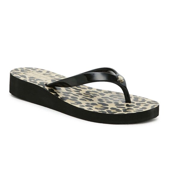 KATE SPADE New York Milli Wedge Flip Flop Thongs Leopard - Picture 1 of 10